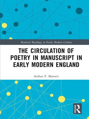 cover image of The Circulation of Poetry in Manuscript in Early Modern England